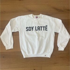 Soy Latté White Crew Neck Sweater